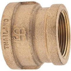 Merit Brass - Class 125, 1-1/2 x 1-1/4" Internal Pipe, Brass Reducing Coupling - FNPT x FNPT - Apex Tool & Supply
