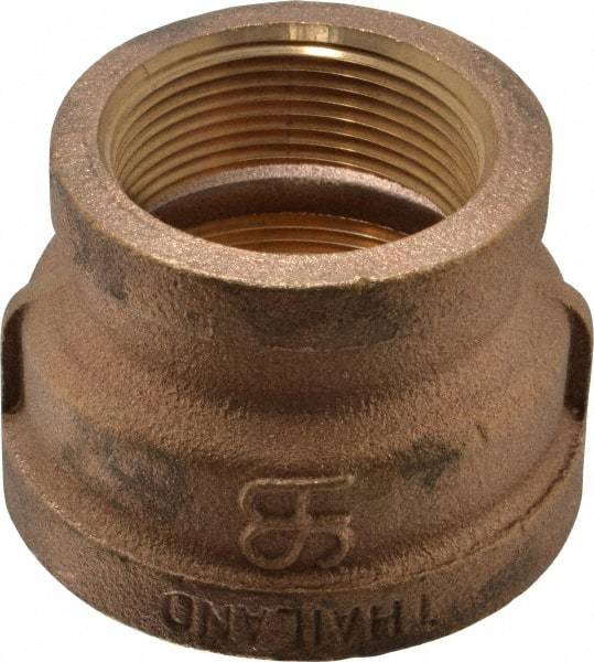 Merit Brass - Class 125, 2 x 1-1/2" Internal Pipe, Brass Reducing Coupling - FNPT x FNPT - Apex Tool & Supply