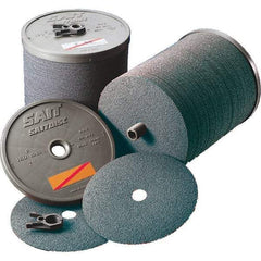Sait - 9-1/8" Diam 7/8" Hole 80 Grit Fiber Disc - Medium Grade, Zirconia Alumina, 6,500 Max RPM, Series Z - Apex Tool & Supply