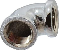 Merit Brass - Class 125, 3/4" Internal Pipe, Red Brass & Chrome 90° Street Elbow - FNPT x FNPT - Apex Tool & Supply