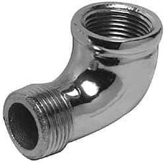 Merit Brass - Class 125, 1/4" Internal Pipe, Red Brass & Chrome 90° Street Elbow - FNPT x MNPT - Apex Tool & Supply