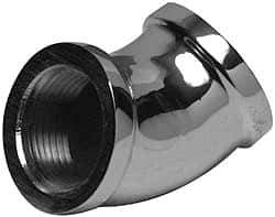 Merit Brass - Class 125, 1" Internal Pipe, Red Brass & Chrome 45° Street Elbow - FNPT x FNPT - Apex Tool & Supply