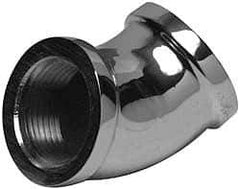 Merit Brass - Class 125, 1" Internal Pipe, Red Brass & Chrome 45° Street Elbow - FNPT x FNPT - Apex Tool & Supply