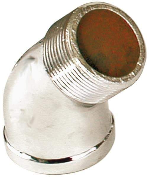 Merit Brass - Class 125, 1" Internal Pipe, Red Brass & Chrome 45° Street Elbow - FNPT x MNPT - Apex Tool & Supply