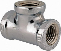Merit Brass - Class 125, 1/4" Internal Pipe, Red Brass & Chrome Tee - FNPT x FNPT - Apex Tool & Supply