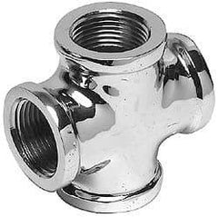 Merit Brass - Class 125, 1/2" Internal Pipe, Red Brass & Chrome Cross - All FNPT - Apex Tool & Supply