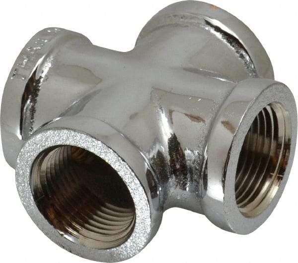 Merit Brass - Class 125, 3/4" Internal Pipe, Red Brass & Chrome Cross - All FNPT - Apex Tool & Supply