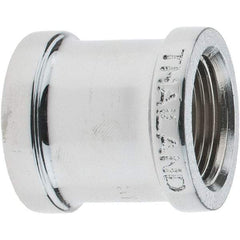 Merit Brass - Class 125, 3/4" Internal Pipe, Red Brass & Chrome Coupling - FNPT x FNPT - Apex Tool & Supply