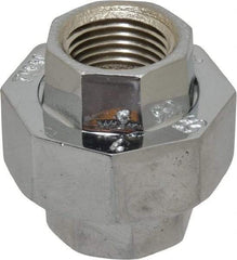 Merit Brass - Class 125, 1/2" Internal Pipe, Red Brass & Chrome Union - FNPT x FNPT - Apex Tool & Supply