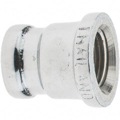 Merit Brass - Class 125, 3/8 x 1/4" Internal Pipe, Red Brass & Chrome Reducing Coupling - FNPT x FNPT - Apex Tool & Supply