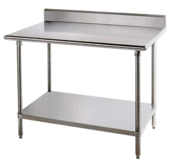 Eagle MHC - 72" Wide x 30" Deep x 35-1/2" High, Stainless Steel Work Table - Rolled Edge, Fixed Legs - Apex Tool & Supply