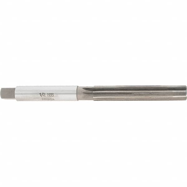 Interstate - 1/2" Diam, Straight Shank, 3" Flute, Hand Reamer - Apex Tool & Supply