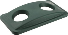 Rubbermaid - Square Lid for Use with 15-7/8 Gal Recycle Containers - Green, Polyethylene, For 3540, 3541 & 3554 - Apex Tool & Supply
