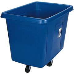 Rubbermaid - 16 Cu Ft Blue Rectangle Recycling Container - Polyethylene, 37" High x 43-3/4" Long x 31" Wide - Apex Tool & Supply