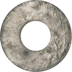 Value Collection - 7/16" Screw, Grade 2 Steel USS Flat Washer - 0.495" ID x 1.28" OD, 0.104" Thick, Galvanized Finish - Apex Tool & Supply