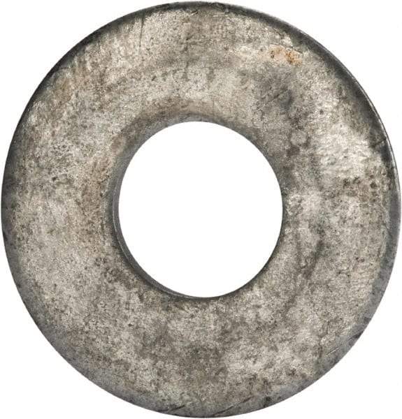Value Collection - 7/8" Screw, Grade 2 Steel USS Flat Washer - 0.931" ID x 2.28" OD, 0.192" Thick, Galvanized Finish - Apex Tool & Supply