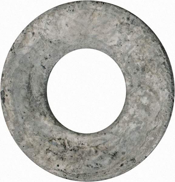 Value Collection - 1-1/8" Screw, Grade 2 Steel USS Flat Washer - 1.243" ID x 2.78" OD, 0.192" Thick, Galvanized Finish - Apex Tool & Supply