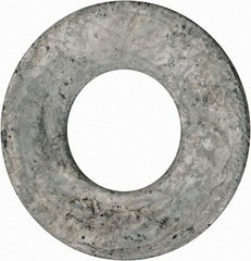 Value Collection - 1-1/8" Screw, Grade 2 Steel USS Flat Washer - 1.243" ID x 2.78" OD, 0.192" Thick, Galvanized Finish - Apex Tool & Supply