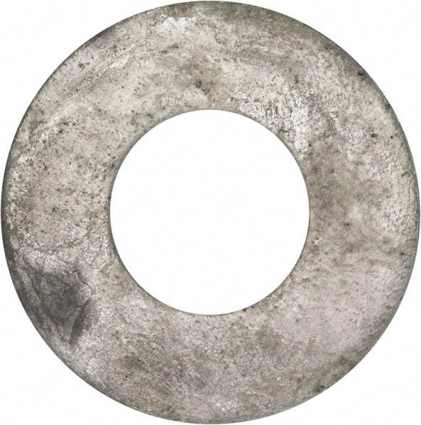 Value Collection - 1-1/2" Screw, Grade 2 Steel USS Flat Washer - 1.615" ID x 3.545" OD, 0.213" Thick, Galvanized Finish - Apex Tool & Supply