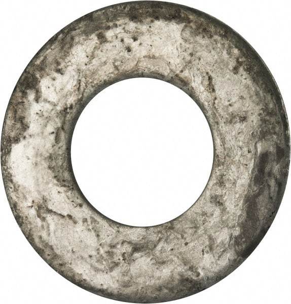 Value Collection - 2" Screw, Grade 2 Steel USS Flat Washer - 2.115" ID x 4.545" OD, 0.213" Thick, Galvanized Finish - Apex Tool & Supply