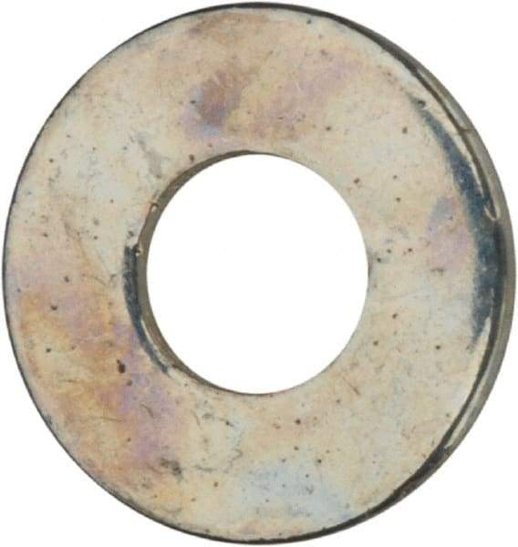 Value Collection - #2 Screw, Grade 2 Steel SAE Flat Washer - 3/32" ID x 7/32" OD, 0.021" Thick, Zinc-Plated Finish - Apex Tool & Supply