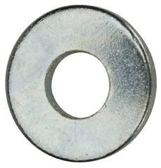 Value Collection - #4 Screw, Grade 2 Steel SAE Flat Washer - 1/8" ID x 5/16" OD, 0.04" Thick, Zinc-Plated Finish - Apex Tool & Supply