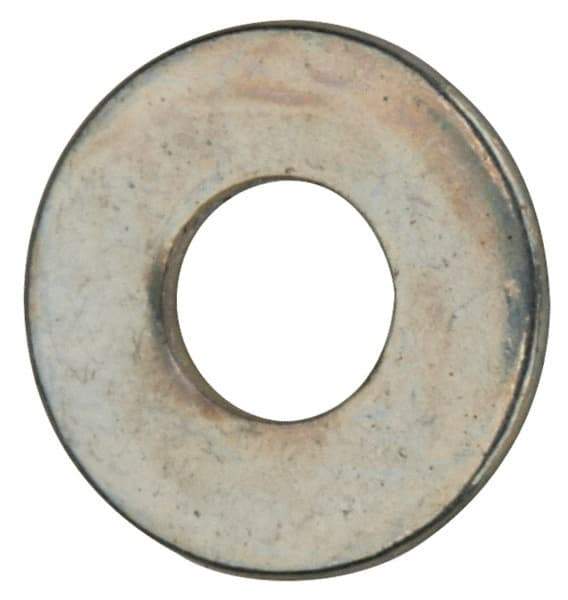Value Collection - #2 Screw, Grade 2 Steel SAE Flat Washer - 3/32" ID x 7/32" OD, 0.021" Thick, Zinc-Plated Finish - Apex Tool & Supply