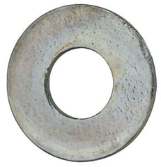 Value Collection - #3 Screw, Grade 2 Steel SAE Flat Washer - 7/64" ID x 1/4" OD, 0.035" Thick, Zinc-Plated Finish - Apex Tool & Supply