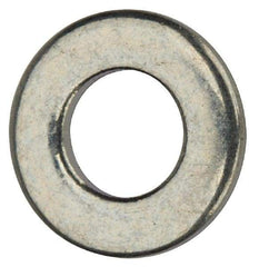 Value Collection - #5 Screw, Grade 2 Steel SAE Flat Washer - 9/64" ID x 9/32" OD, 0.03" Thick, Zinc-Plated Finish - Apex Tool & Supply
