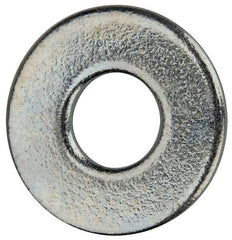 Value Collection - #6 Screw, Grade 2 Steel SAE Flat Washer - 5/32" ID x 3/8" OD, 0.065" Thick, Zinc-Plated Finish - Apex Tool & Supply