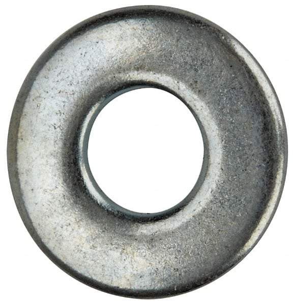 Value Collection - #8 Screw, Grade 2 Steel SAE Flat Washer - 3/16" ID x 7/16" OD, 0.065" Thick, Zinc-Plated Finish - Apex Tool & Supply