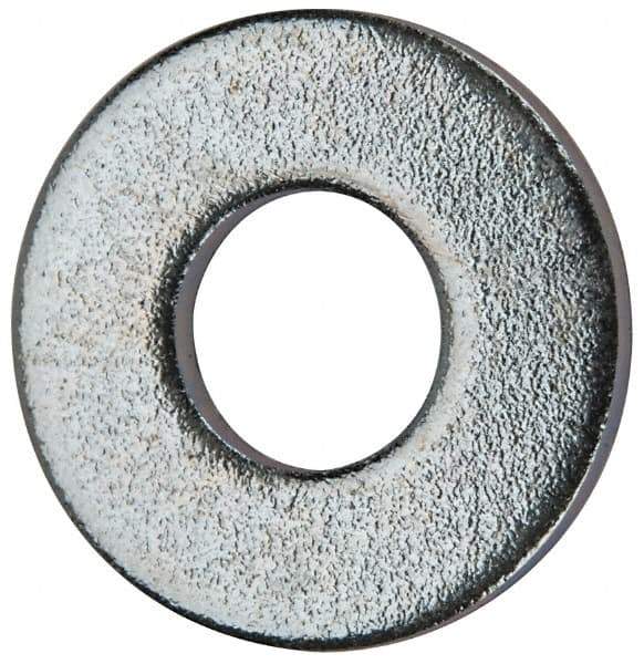 Value Collection - #10 Screw, Grade 2 Steel SAE Flat Washer - 7/32" ID x 1/2" OD, 0.065" Thick, Zinc-Plated Finish - Apex Tool & Supply
