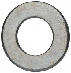 Value Collection - 1" Screw, Grade 2 Steel SAE Flat Washer - 1-1/16" ID x 2" OD, 0.16" Thick, Zinc-Plated Finish - Apex Tool & Supply