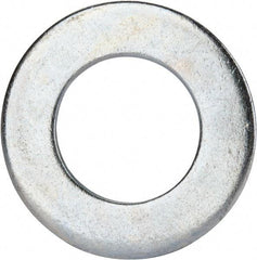 Value Collection - 1-1/8" Screw, Grade 2 Steel SAE Flat Washer - 1-3/16" ID x 2-1/4" OD, 0.16" Thick, Zinc-Plated Finish - Apex Tool & Supply