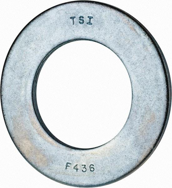 Value Collection - 2" Screw, Grade 2 Steel SAE Flat Washer - 2-1/8" ID x 3-3/4" OD, 0.201" Thick, Zinc-Plated Finish - Apex Tool & Supply