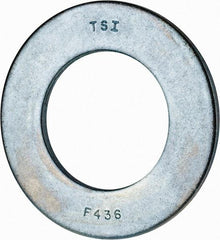 Value Collection - 2" Screw, Grade 2 Steel SAE Flat Washer - 2-1/8" ID x 3-3/4" OD, 0.201" Thick, Zinc-Plated Finish - Apex Tool & Supply