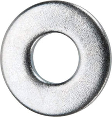 Value Collection - #10 Screw, Grade 2 Steel USS Flat Washer - 0.245" ID x 0.577" OD, 0.065" Thick, Zinc-Plated Finish - Apex Tool & Supply