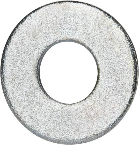 Value Collection - 9/16" Screw, Grade 2 Steel USS Flat Washer - 0.62" ID x 1.499" OD, 0.132" Thick, Zinc-Plated Finish - Apex Tool & Supply