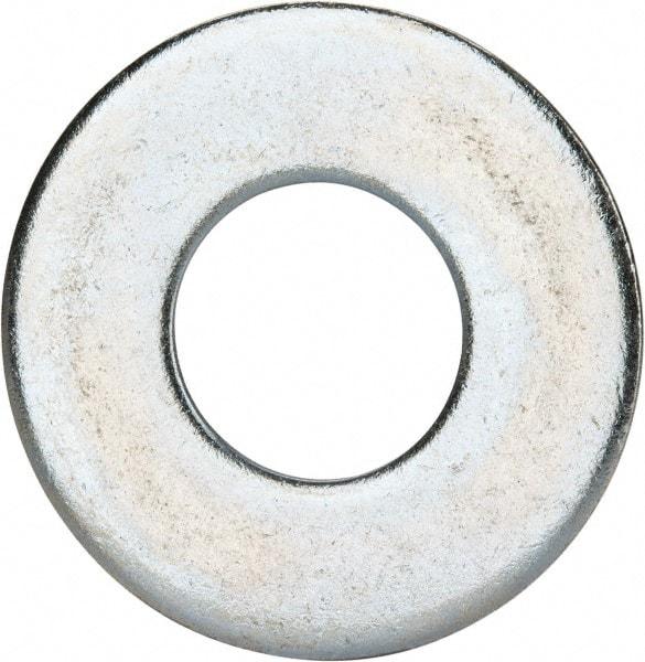 Value Collection - 1-1/8" Screw, Grade 2 Steel USS Flat Washer - 1.243" ID x 2.78" OD, 0.192" Thick, Zinc-Plated Finish - Apex Tool & Supply