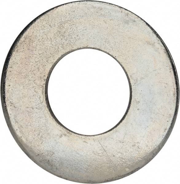 Value Collection - 1-1/2" Screw, Grade 2 Steel USS Flat Washer - 1.615" ID x 3.545" OD, 0.213" Thick, Zinc-Plated Finish - Apex Tool & Supply