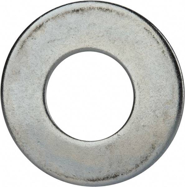 Value Collection - 2" Screw, Grade 2 Steel USS Flat Washer - 2.115" ID x 4.545" OD, 0.213" Thick, Zinc-Plated Finish - Apex Tool & Supply