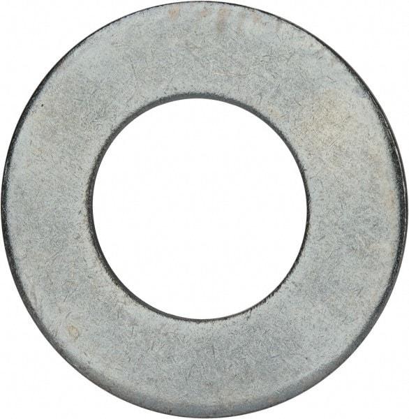Value Collection - 2-1/2" Screw, Grade 2 Steel USS Flat Washer - 2.615" ID x 5.045" OD, 0.28" Thick, Zinc-Plated Finish - Apex Tool & Supply