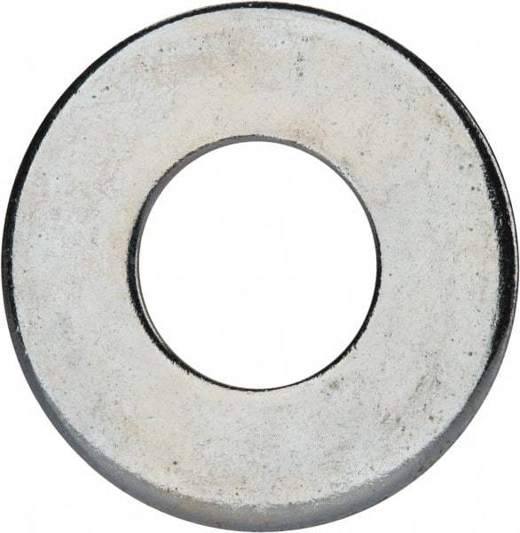 Value Collection - 1-1/4" Screw, Grade 2 Steel USS Flat Washer - 1.368" ID x 3.03" OD, 0.192" Thick, Zinc-Plated Finish - Apex Tool & Supply