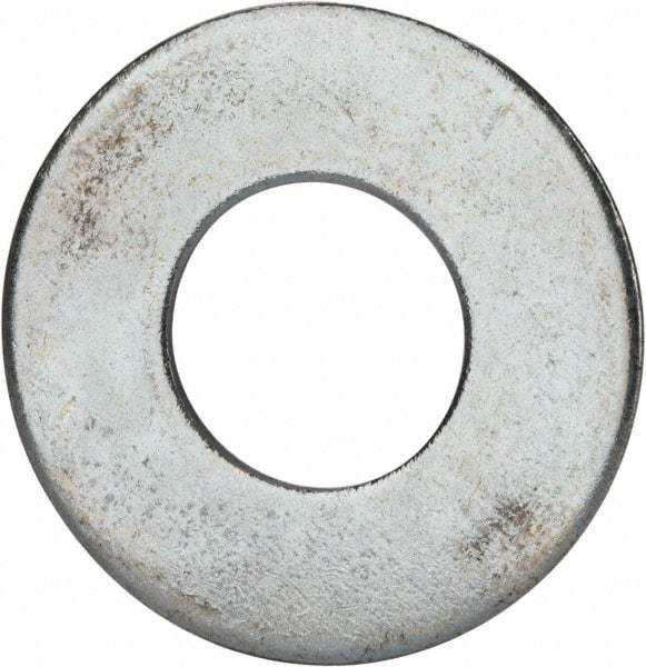 Value Collection - 1-1/2" Screw, Grade 2 Steel USS Flat Washer - 1.615" ID x 3.545" OD, 0.213" Thick, Zinc-Plated Finish - Apex Tool & Supply
