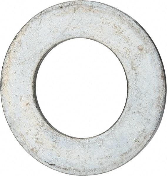 Value Collection - 3" Screw, Grade 2 Steel USS Flat Washer - 3.115" ID x 5.565" OD, 0.327" Thick, Zinc-Plated Finish - Apex Tool & Supply