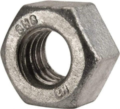 Value Collection - 7/16-14 UNC Steel Right Hand Heavy Hex Nut - 3/4" Across Flats, 27/64" High, Galvanized Finish - Apex Tool & Supply