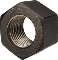 Value Collection - 2-3/4 - 4 UNC Steel Right Hand Heavy Hex Nut - 4-1/4" Across Flats, 2-45/64" High, Uncoated, 2B Class of Fit - Apex Tool & Supply