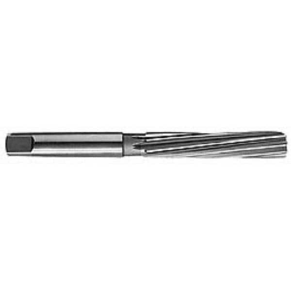 Made in USA - 3/32" Diam, Straight Shank, 1-1/4" Flute, Hand Reamer - Apex Tool & Supply