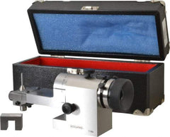 Accupro - 7.8" Max Wheel Diam Optical Radius & Angle Wheel Dresser - 2-1/2" Center Height, 0.0003" Feed Graduations of Handle Scale, 0.89" Tangential Travel, 1" Concave Radius, 1/2" Convex Radius - Apex Tool & Supply