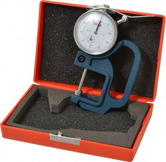SPI - 0 to 1 Inch Measurement, 0.001 Inch Graduation, 1-1/8 Inch Throat Depth, Dial Thickness Gage - 2-1/4 Inch Dial Diameter - Apex Tool & Supply